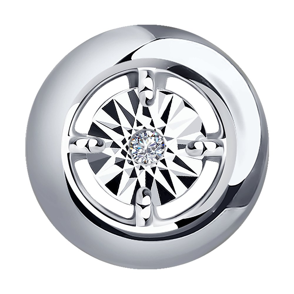 Подвеска из серебра с бриллиантом