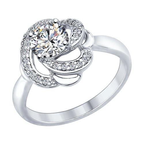 Inel din argint cu fianite si Swarovski Zirconia