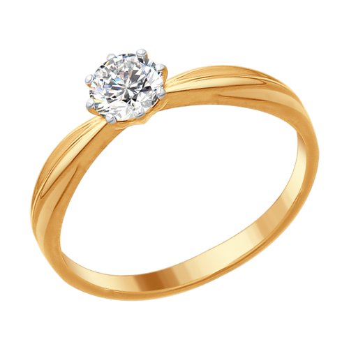 Inel din argint aurit cu Swarovski Zirconia