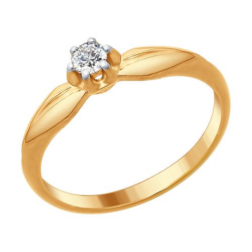 Inel din argint aurit cu Swarovski Zirconia