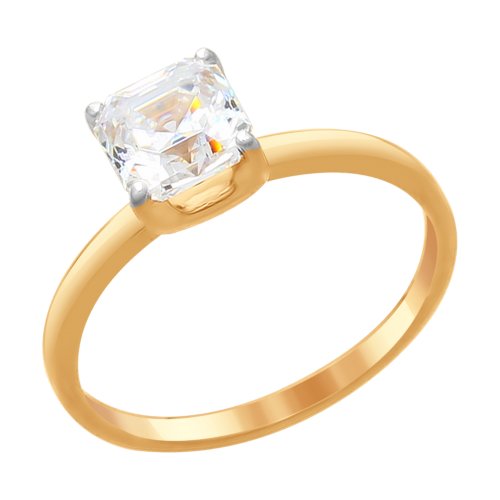 Inel din argint aurit cu Swarovski Zirconia