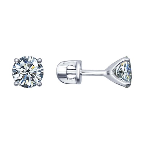 Cercei-puseti din argint cu fianite