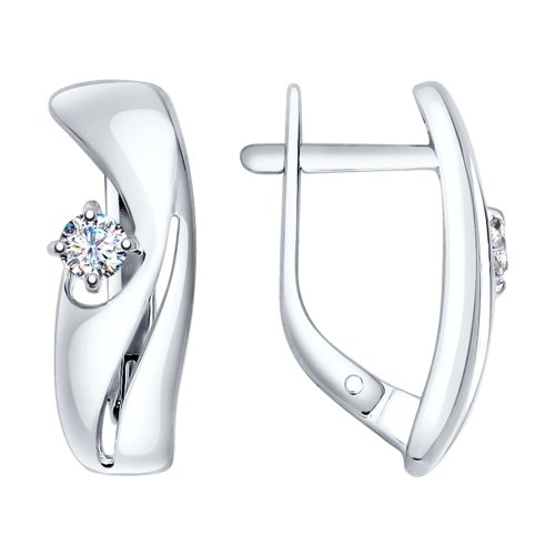 Cercei din argint cu Swarovski Zirconia