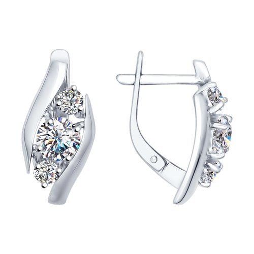 Cercei din argint cu Swarovski Zirconia