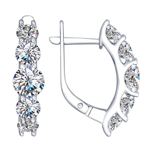 Cercei din argint cu Swarovski Zirconia