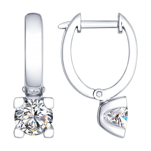 Cercei din argint cu Swarovski Zirconia