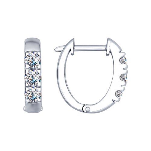Cercei din argint cu Swarovski Zirconia