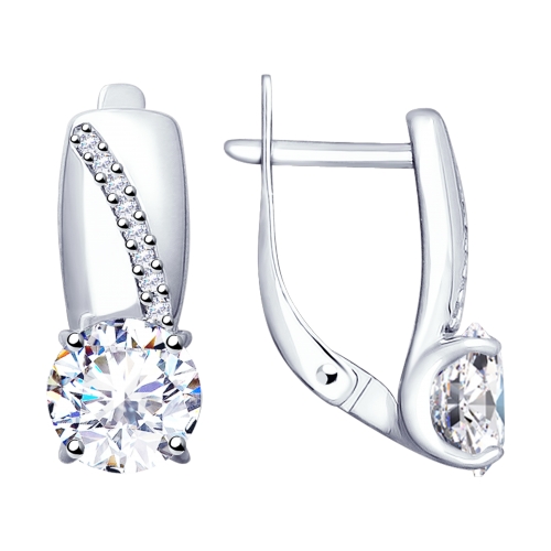 Cercei din argint cu Swarovski Zirconia