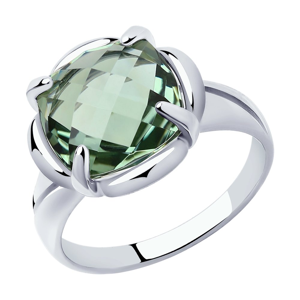 Кольцо из серебра с кварцем