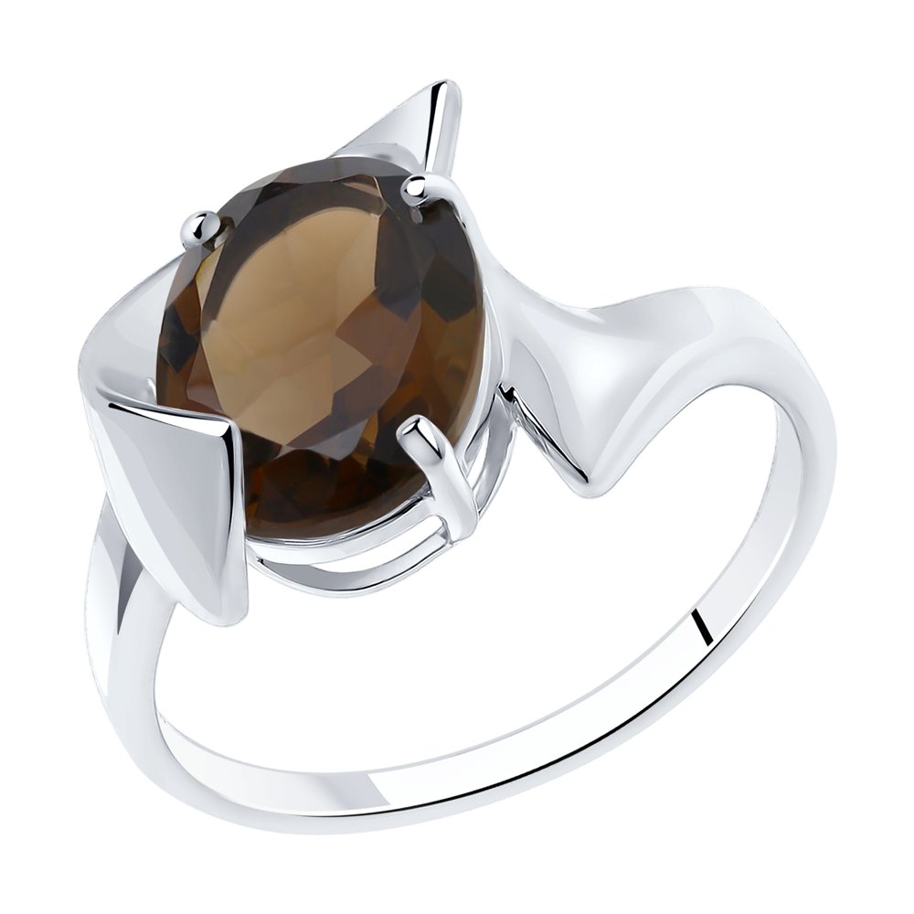 Кольцо из серебра с раухтопазом