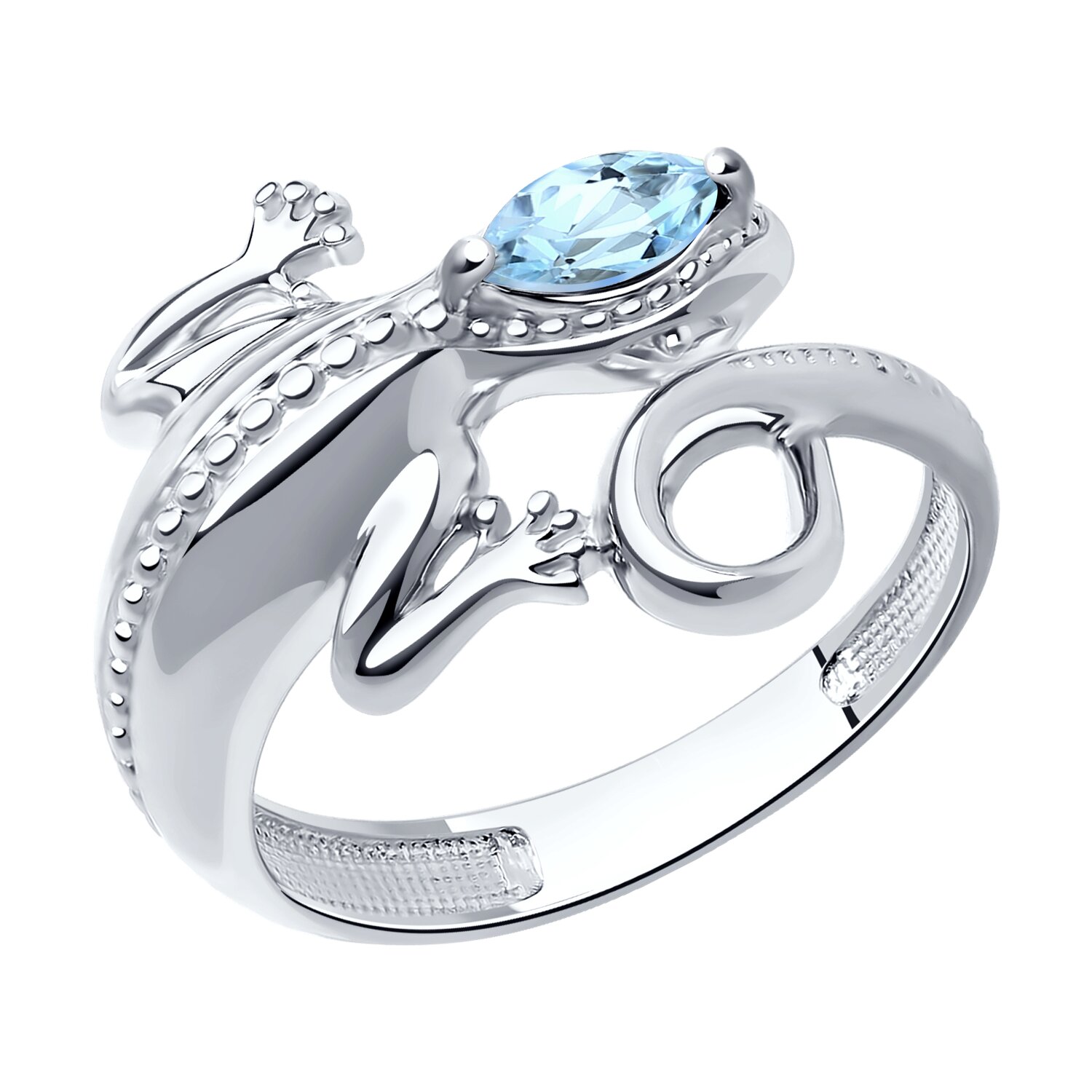 Кольцо из серебра с топазом