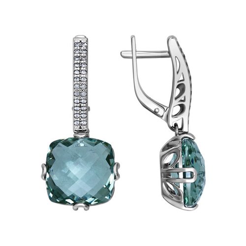 Роскошные серьги с кварцем