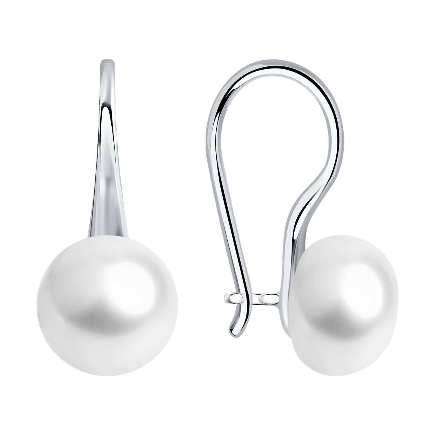 Серьги из серебра с жемчугом