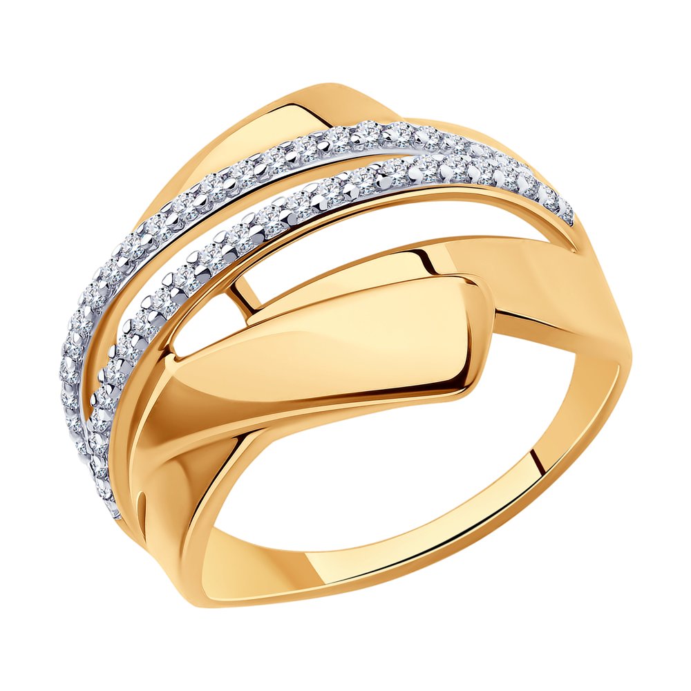 Кольцо из золочёного серебра