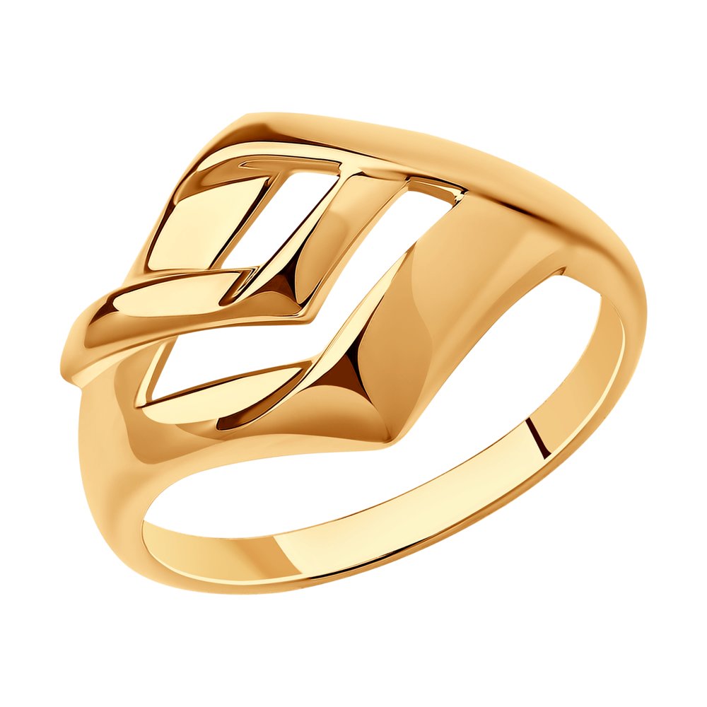 Кольцо из золочёного серебра