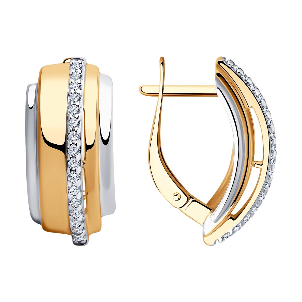 Серьги из золочёного серебра