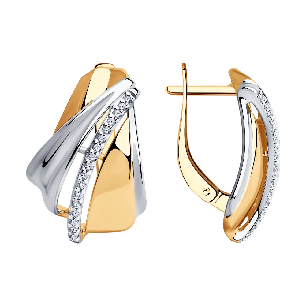 Серьги из золочёного серебра