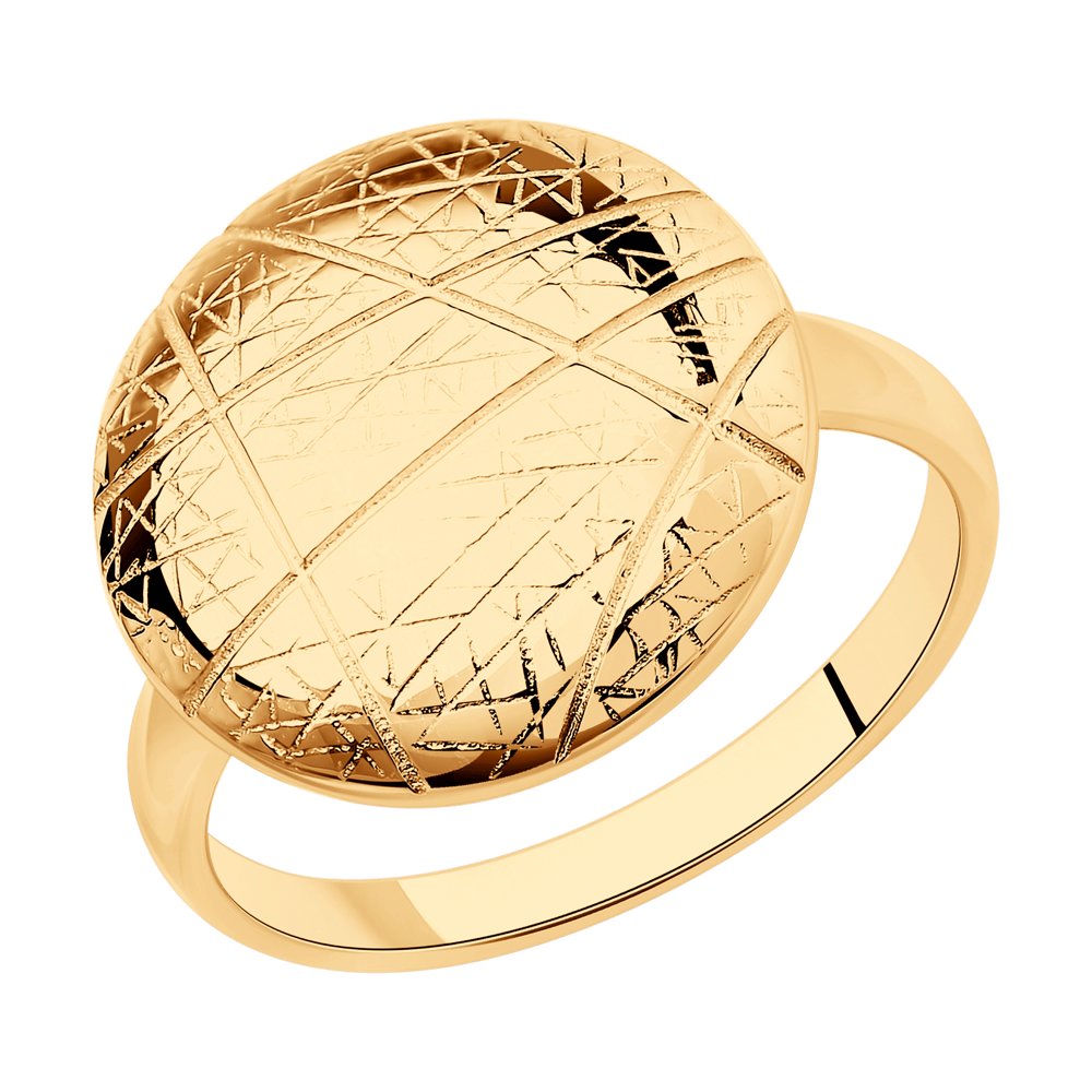 Кольцо из золочёного серебра