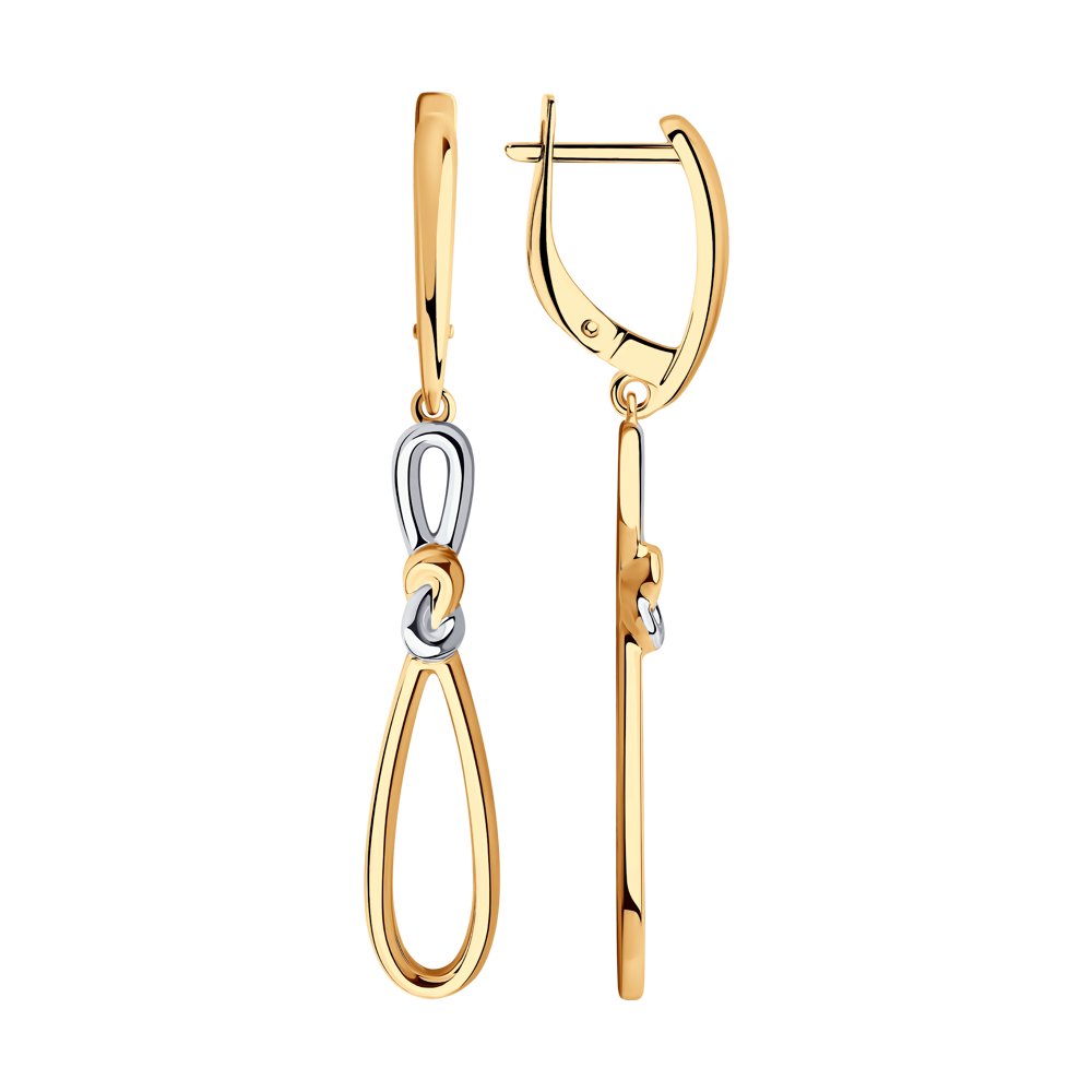 Серьги из золочёного серебра