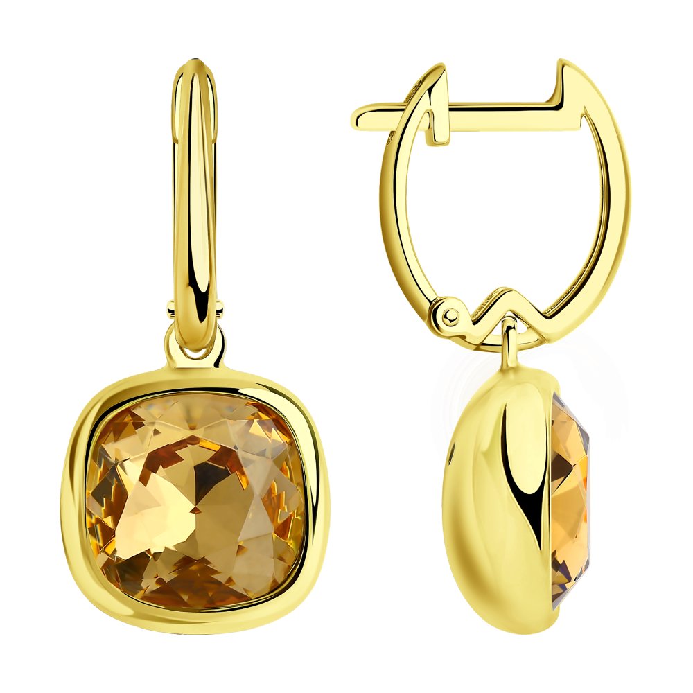 Серьги из серебра с кристаллами Swarovski