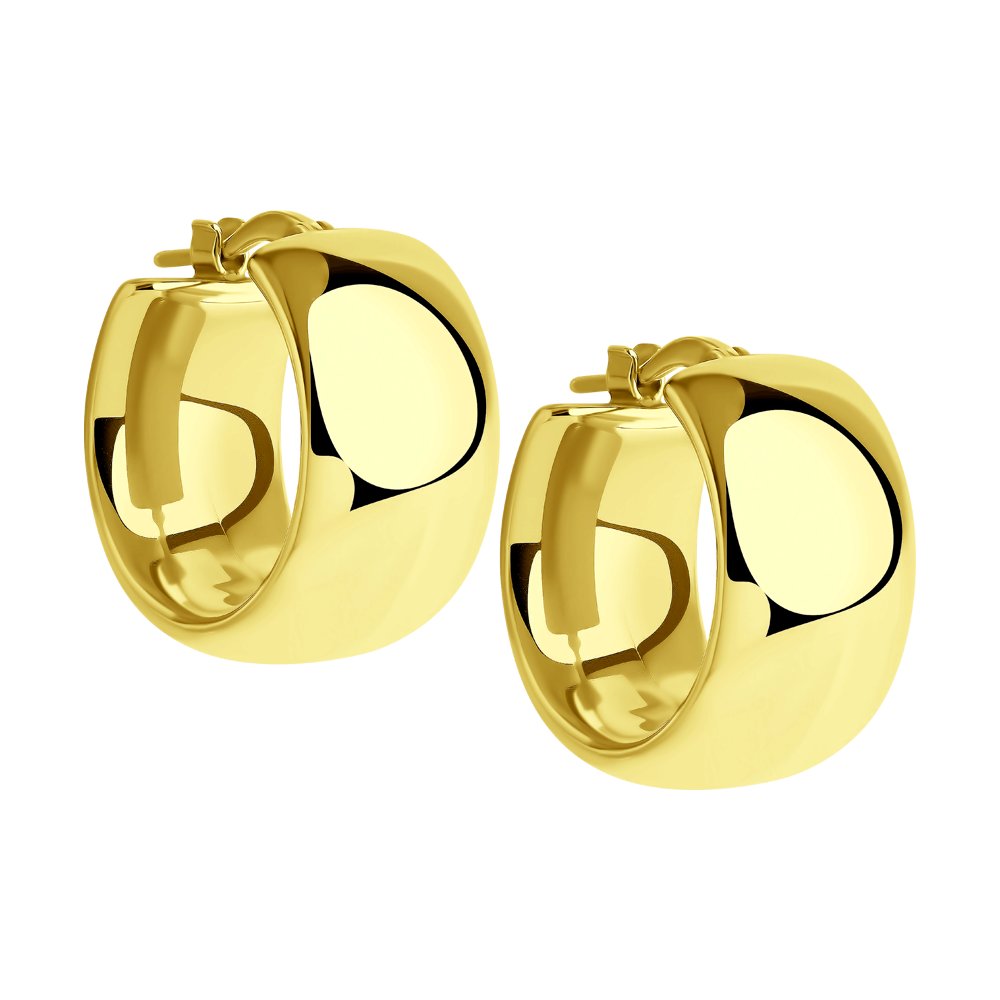 Серьги из золочёного серебра с золочением