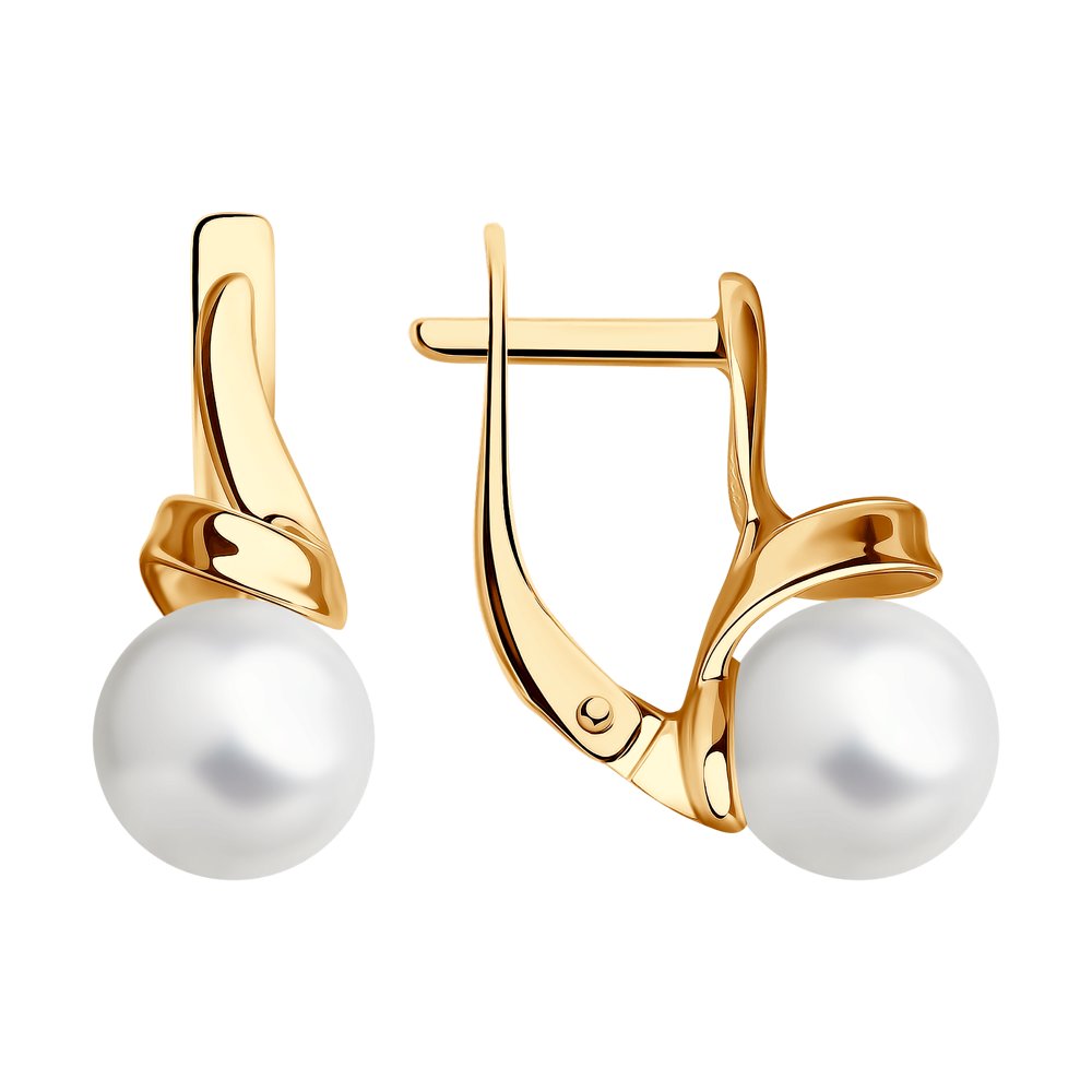 Серьги из серебра с жемчугом