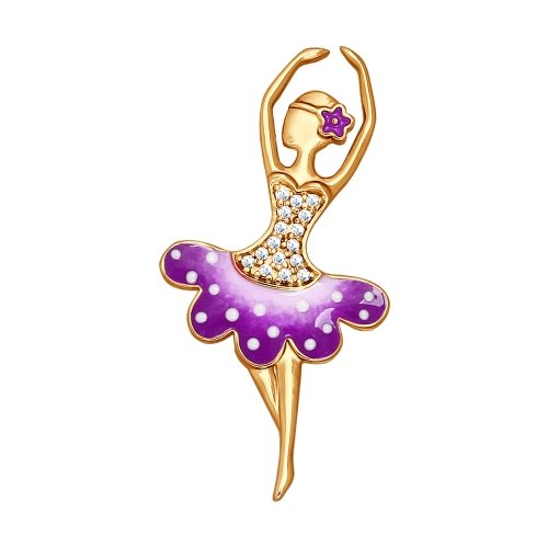 Детский кулон  из золочёного серебра