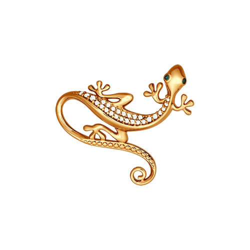 Pandantiv din argint aurit cu fianite verzi