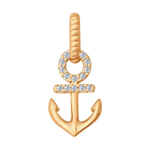 Позолоченная подвеска 'Якорь'