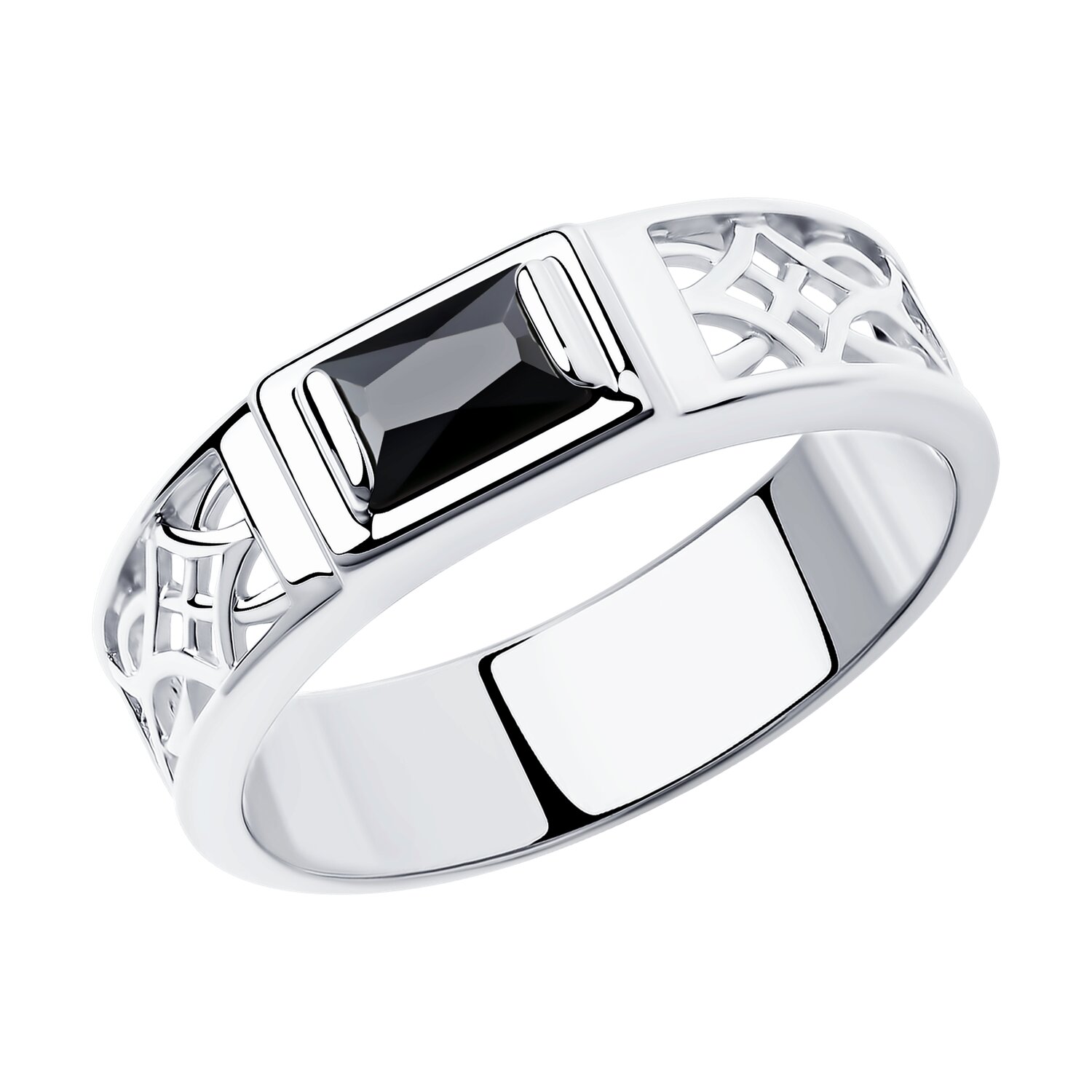 Кольцо из серебра с фианитом