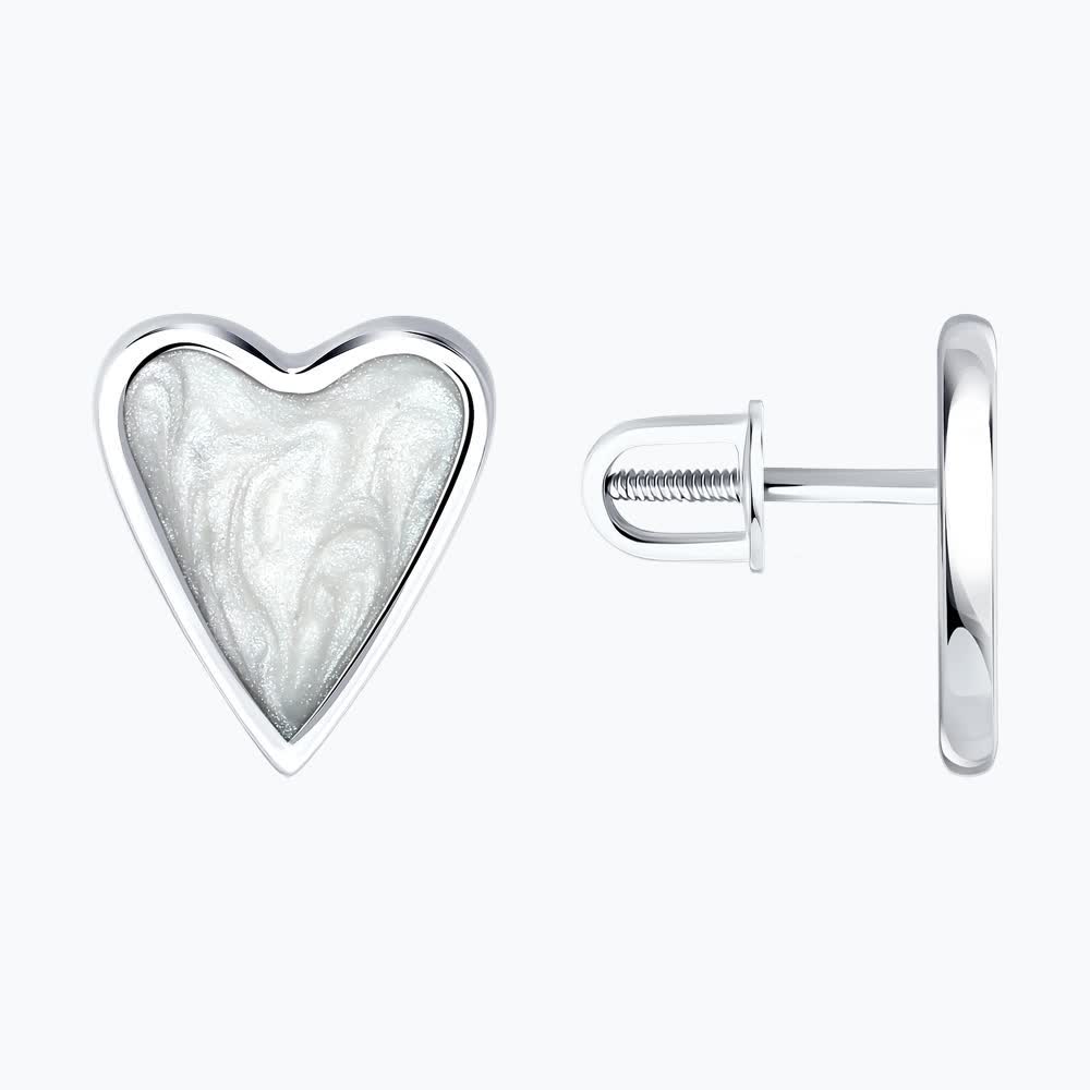 Серьги из серебра с эмалью