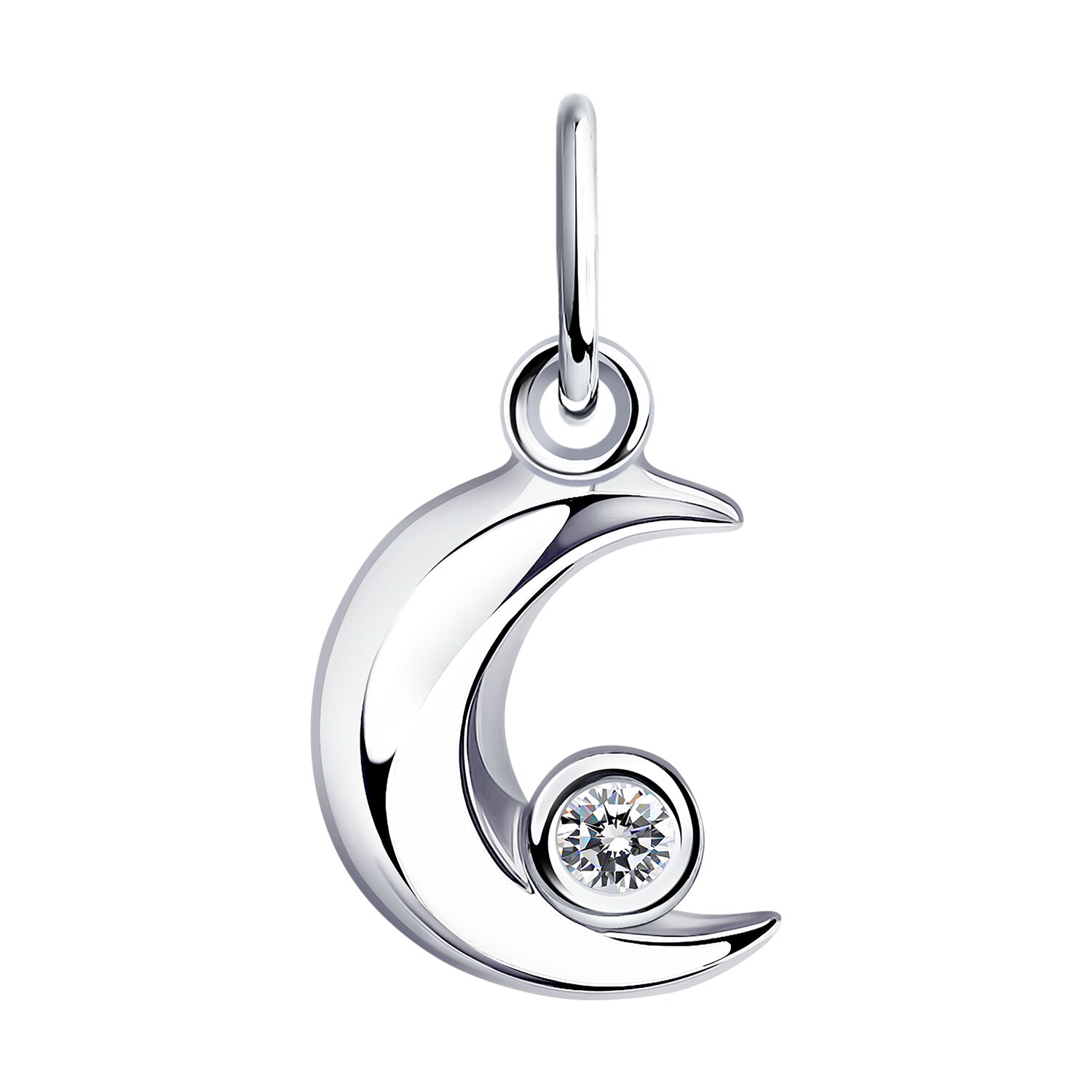 Подвеска из серебра с фианитом