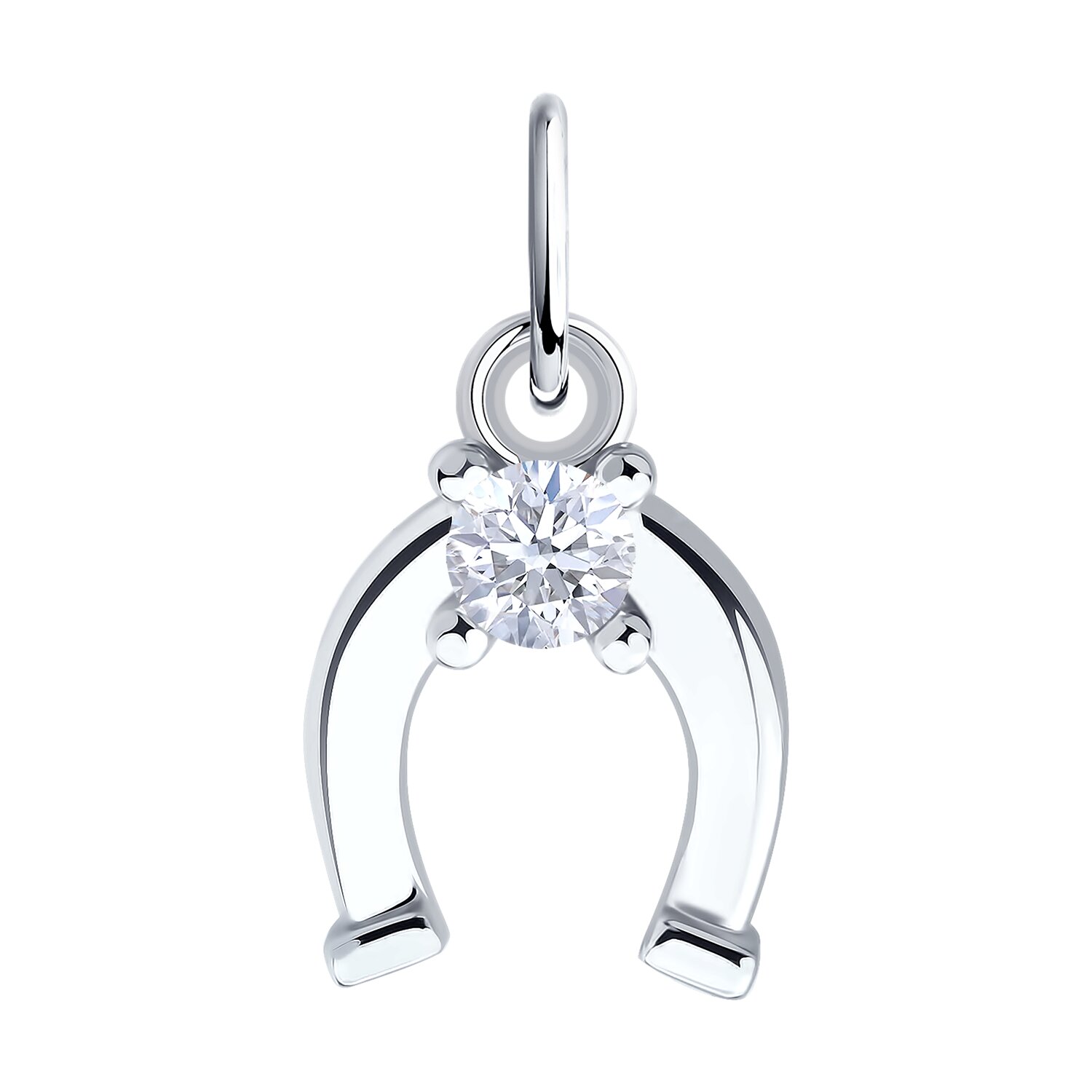 Подвеска из серебра с фианитом