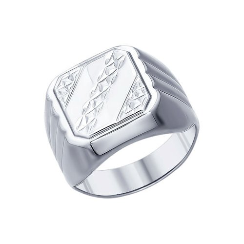 Печатка из серебра с алмазной гранью