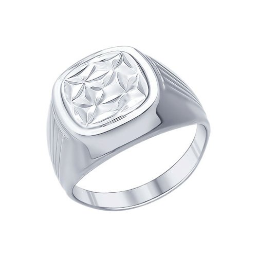 Печатка из серебра с алмазной гранью