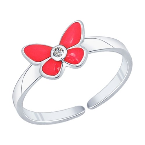 Inel din argint cu zmalt si fianite