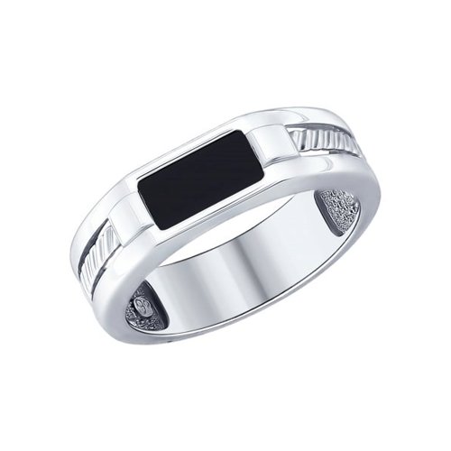 Кольцо из серебра с ониксом