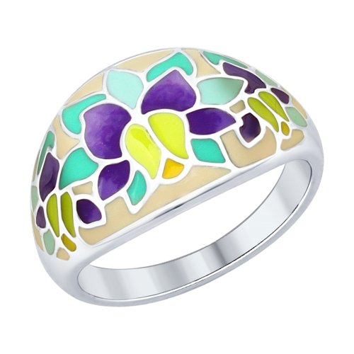 Inel din argint cu zmalt