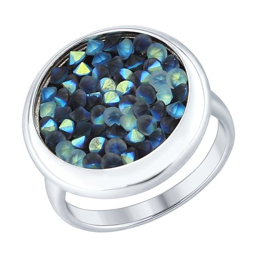 Кольцо из серебра с кристаллами Swarovski
