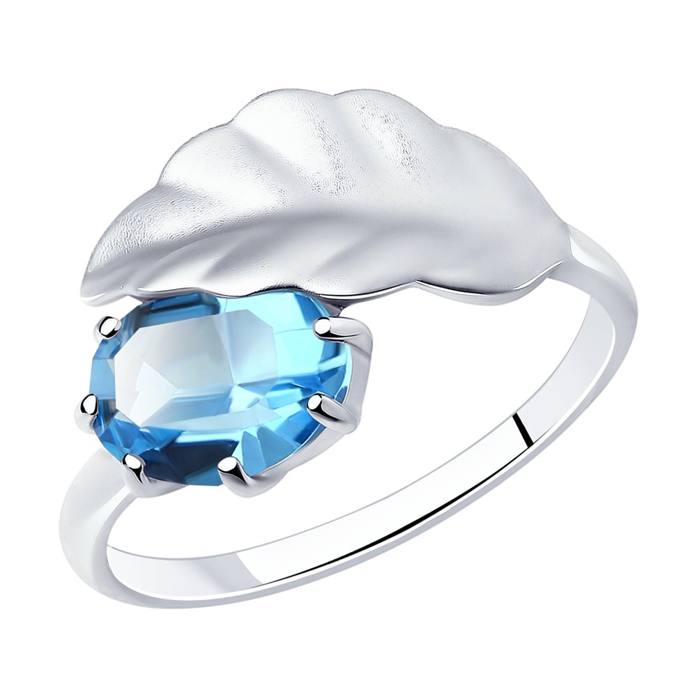 Кольцо из серебра с кристаллом Swarovski