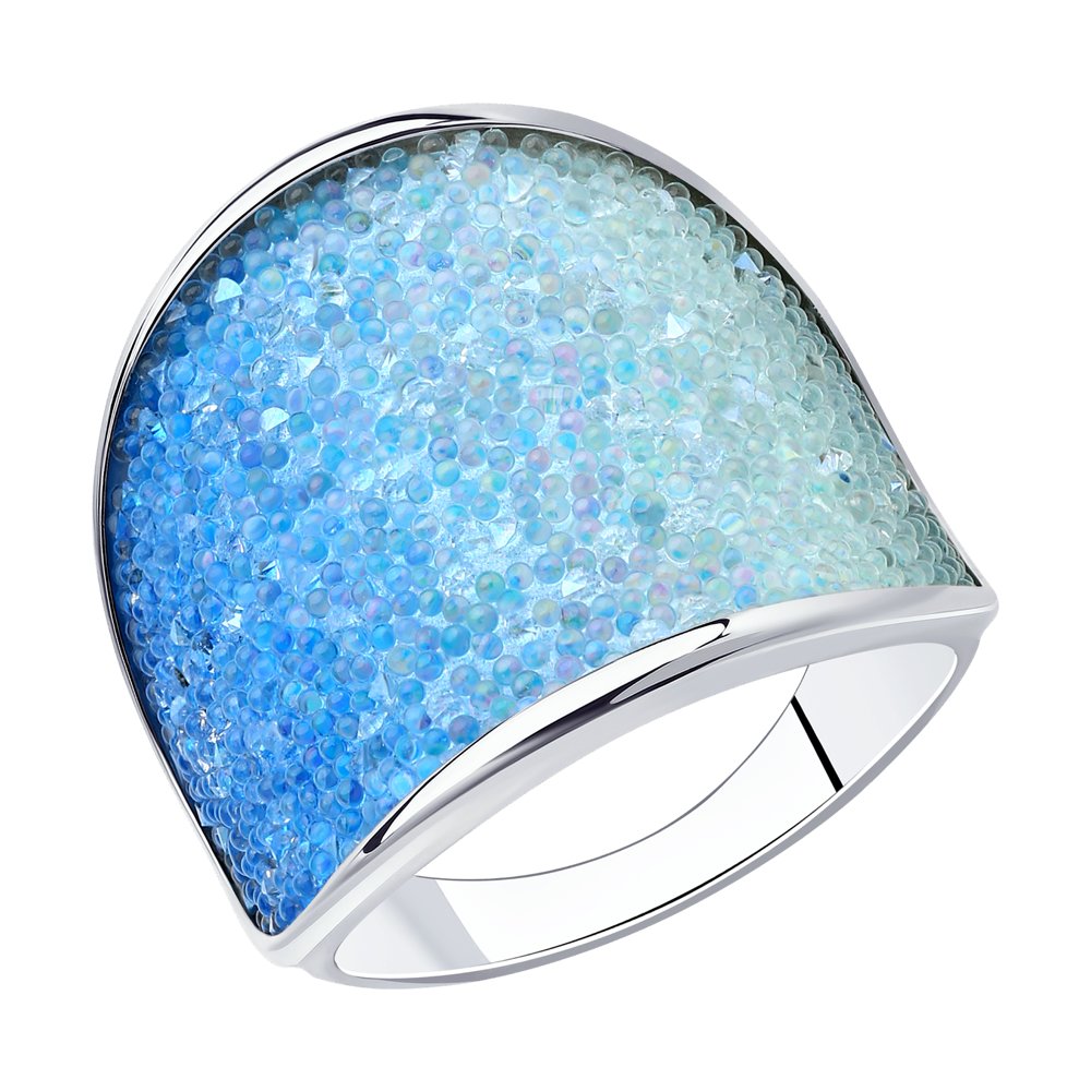 Кольцо из серебра с кристаллом Swarovski
