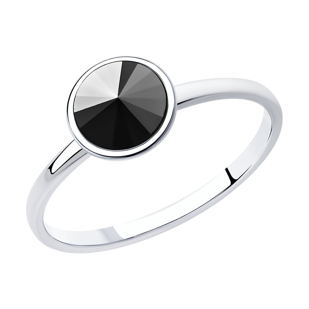 Кольцо из серебра с кристаллом Swarovski