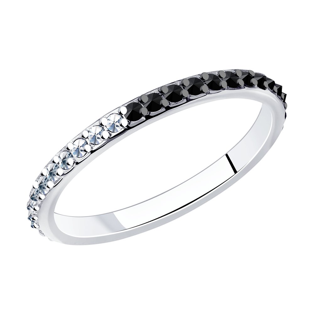 Кольцо из серебра с фианитами