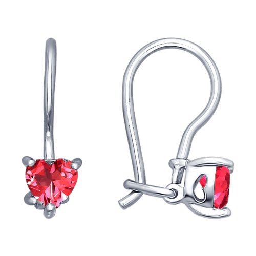 Cercei pentru copii din argint cu fianite