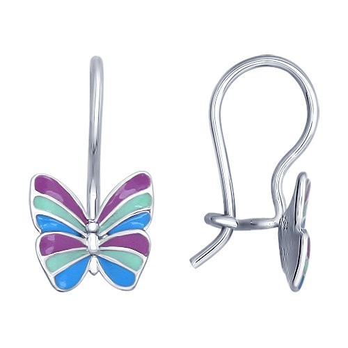 Cercei pentru copii cu fluturi de culori aprinse