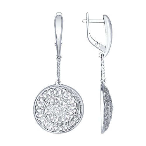 Cercei lingi din argint