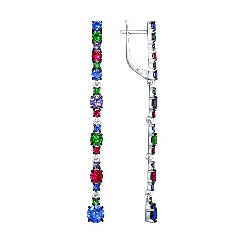 Cercei lungi cu cristale Swarovski