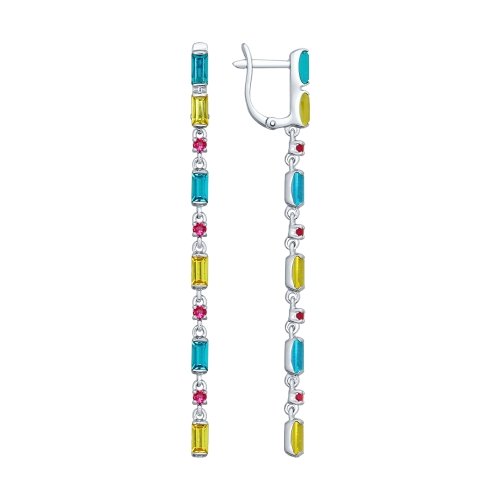 Cercei lungi cu cristale Swarovski