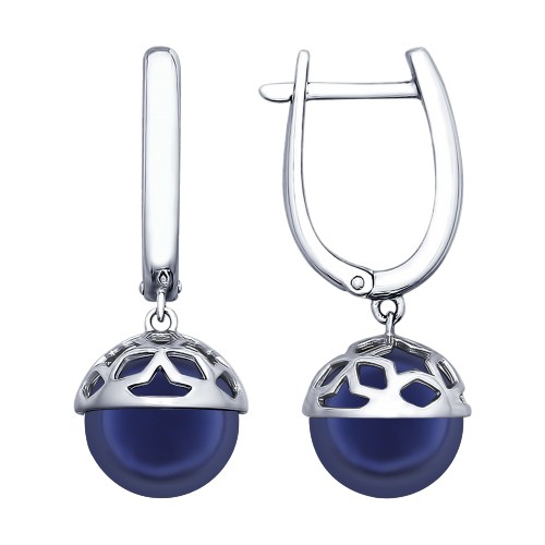Cercei din argit cu perle Swarovski