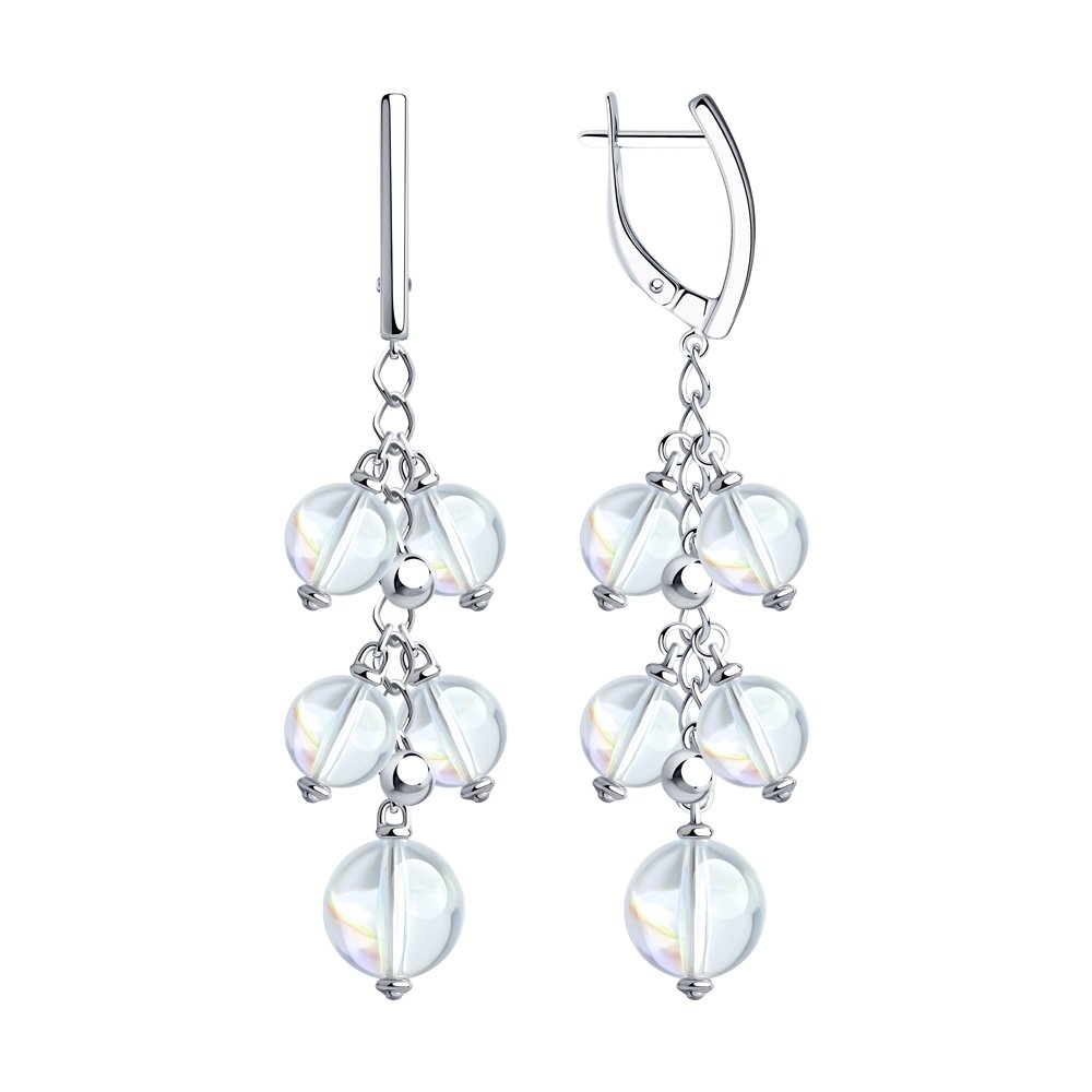 Серьги из серебра с кристаллами Swarovski